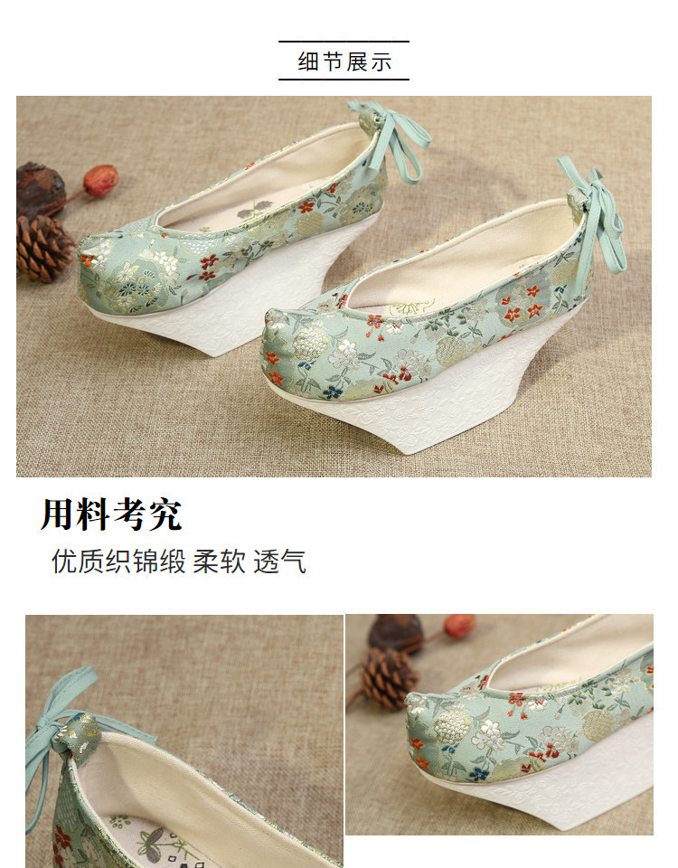 原创汉服鞋子女古代花盆格格鞋明制古装高跟鞋翘头延禧如懿绣花鞋-阿里巴巴