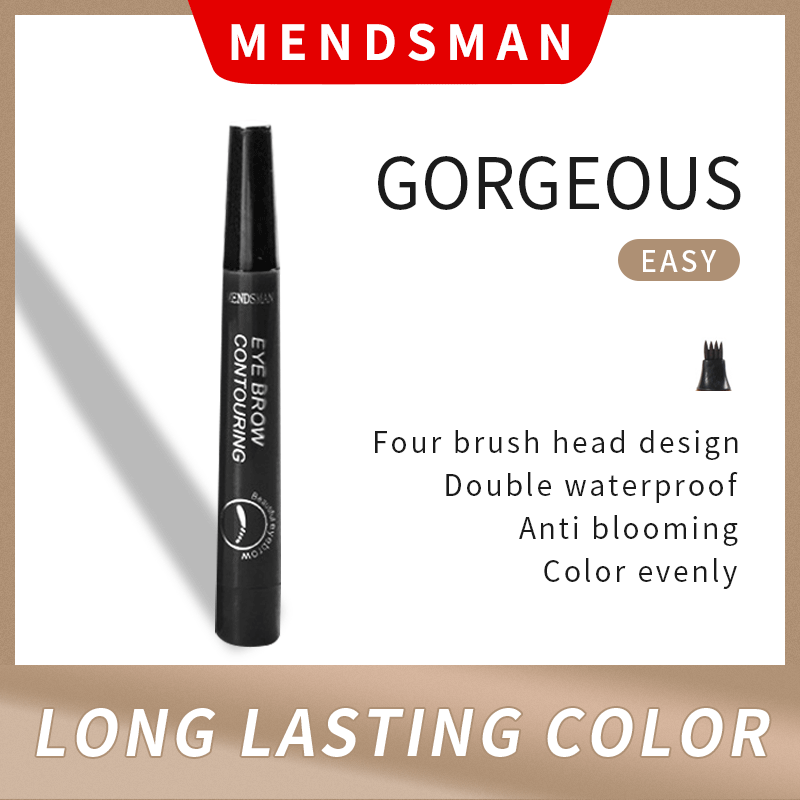 四头眉笔现货批发持久不易晕染四分叉液体眉笔跨境热销野生眉笔|ru