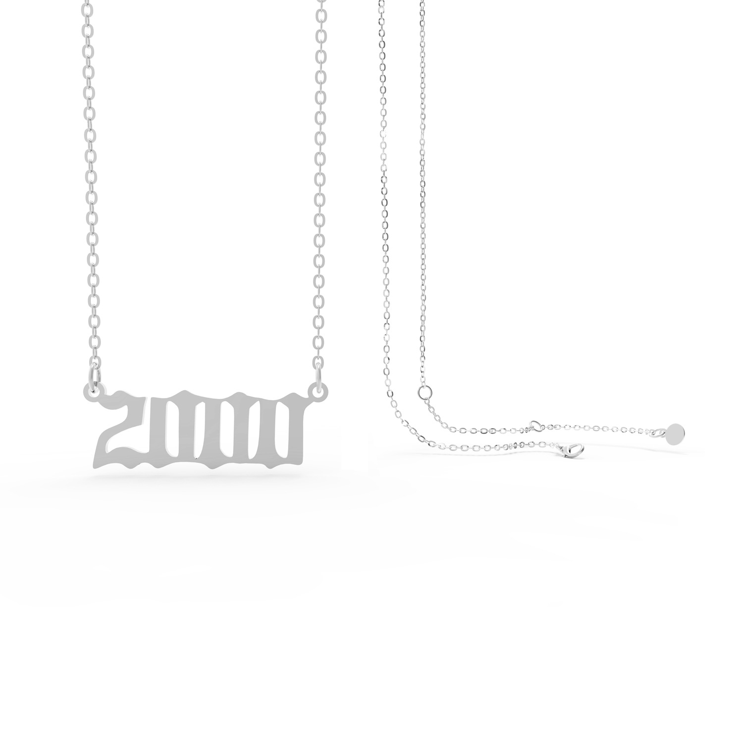 Stainless Steel 28 Years  Number Pendant Women's Necklace display picture 93