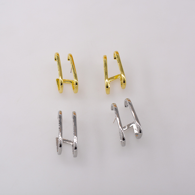 New Metal One-piece Hook Earring Style Simple Nail Earrings Wholesale display picture 5