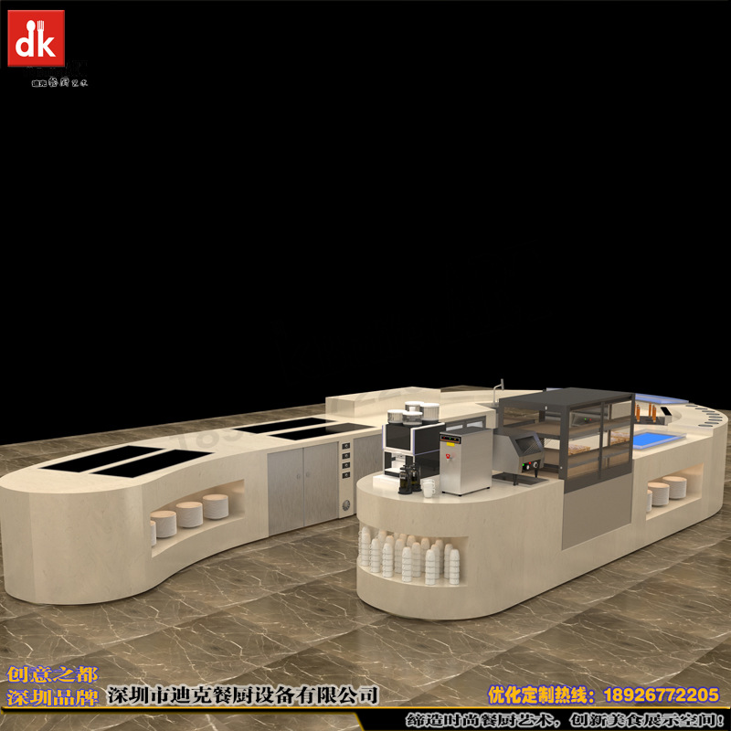 深圳酒店自助餐厅设计效果图片 自助餐台制作加工厂 大理石布菲台