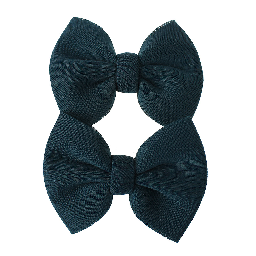 Children Hairpin Hairpin New Solid Color Bow Hair Accessories Wholesale Nihaojewelry display picture 13