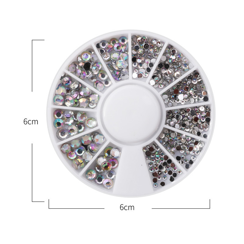 Especial transfronterizo para AliExpress eBay popular color de uñas diamante blanco AB imitación tabla diamante caja 6cm12 rejilla taladro de uñas