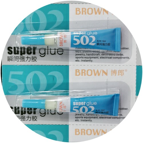 Wholesale JINDA RIMEIBOLAN 0305 strong l glue one edition 12 pieces 3g pack 502 instant glue liquid glue