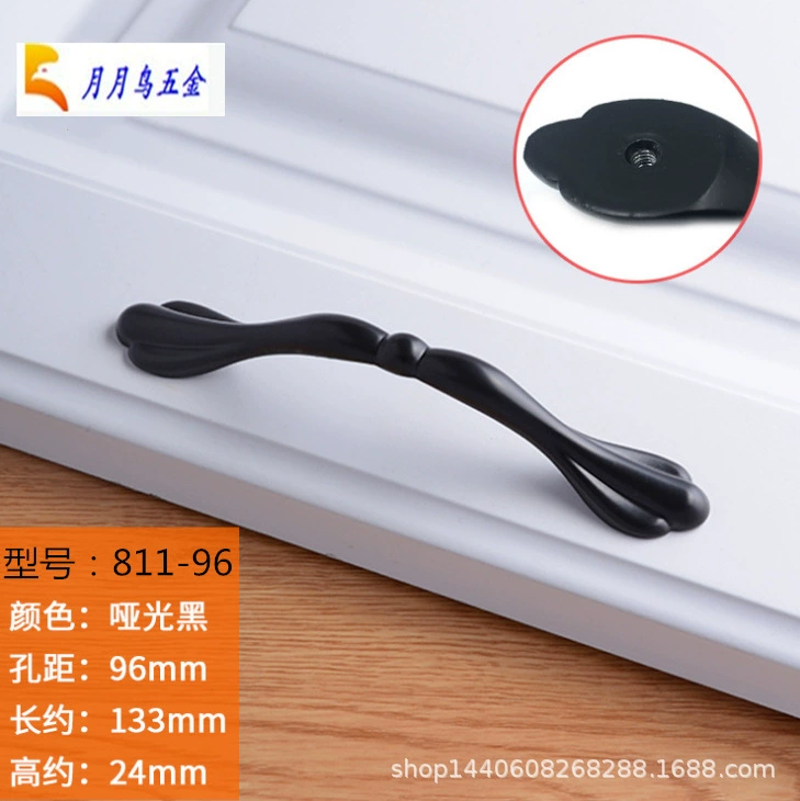 American Black Cabinet Wardrobe Hand Hand Door Door Door Door Door Modern Simple Furniture European -style Hardware Hand