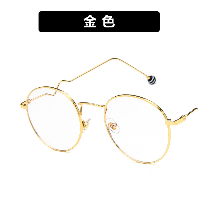 Net red fashion candy color eyeglass frame rainbow lollipop wave leg flat lens anti blue light decorative spectacle frame