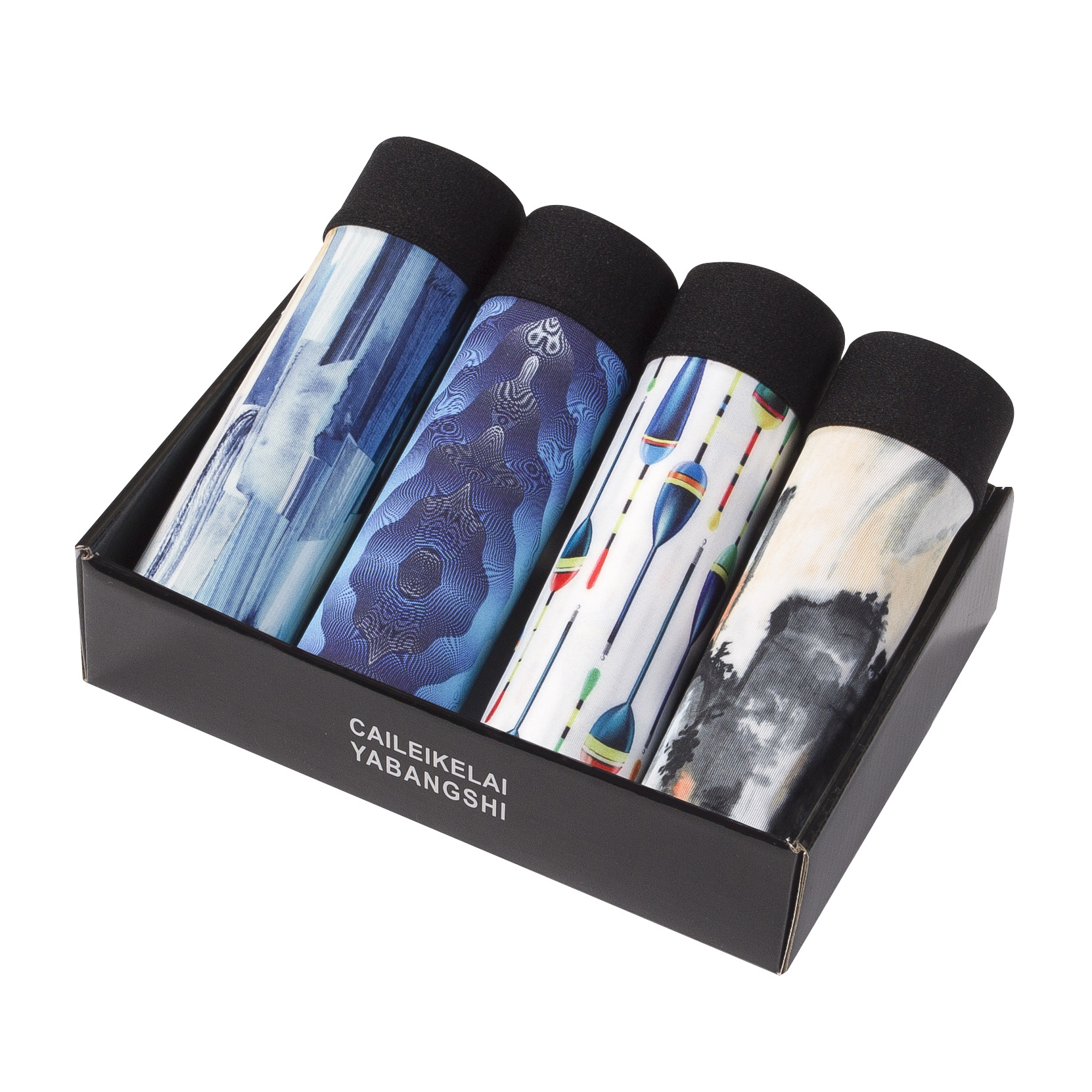 Ropa interior para hombres, bóxer para hombres, pantalones cortos de seda de hielo, cabeza, ropa interior para hombres, pantalones planos, pantalones, cintura media estampados, ropa interior en caja, pantalones