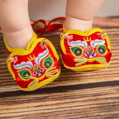 Tiger head shoes baby toddlers cloth shoes boy girls baby soft bottom shoes infants 100-day-old-year-old party catch week cat head shoes for baby
