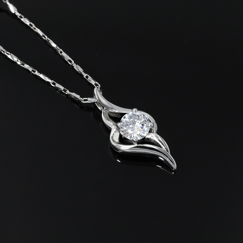 Diamant Halskette Für Damen Exquisites Solitär Collier Schmuck_voghion.com