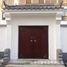 定制实木大门源头工厂宗祠堂寺庙宇中式仿古双开大门老榆木别墅门