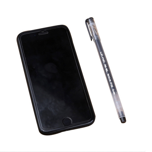 Simple and practical European standard learning stationery three-color gel pen office supplies diamond head black red blue signature pen