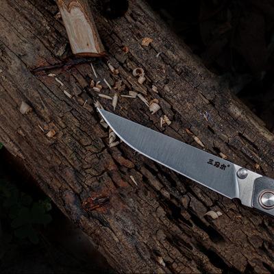 三刃木新品9301輕薄便攜不鏽鋼時尚折疊水果刀高硬度小刀