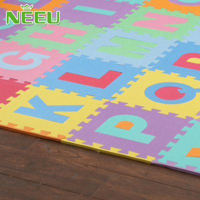 嬰兒爬行墊蒙字母地墊 益智爬行寶寶墊 EVA泡沫地板墊家用 整包26