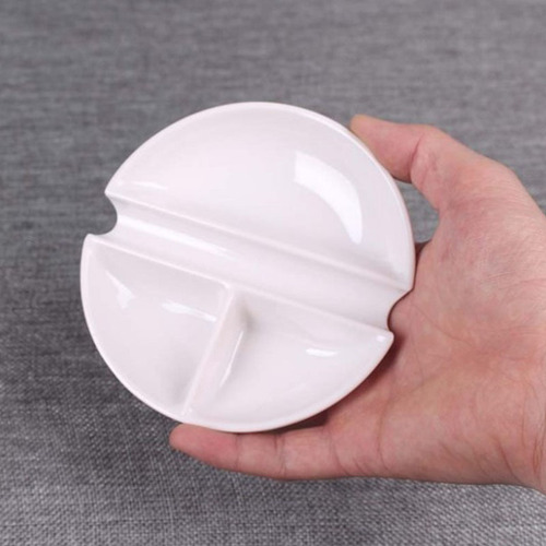 Wholesale multi-functional ink pool imitation porcelain with cover 4-inch inkstone anti-fall calligraphy round ink cartridge licking pen stand with pen holder ink butterfly
