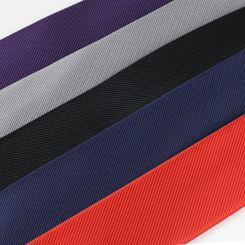 Tie men's zipper style lazy polyester jacquard formal wear manufacturer Japanese and Korean version solid color 5cm narrow version