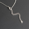 Small chain for key bag  heart shaped, cute zirconium, necklace, pendant, internet celebrity, micro incrustation