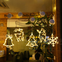 廠家直銷  led聖誕燈串房間櫥窗吸盤吊燈 創意聖誕節裝飾聖誕樹燈