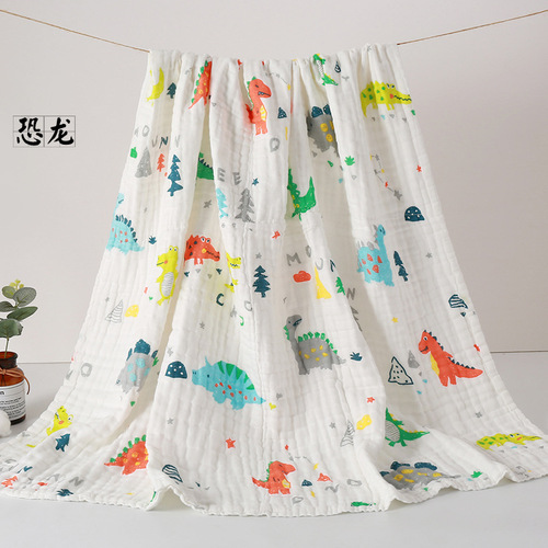110*110 soft high-density cotton gauze baby bath towel newborn blanket quilt 6-layer baby bath towel children's quilt