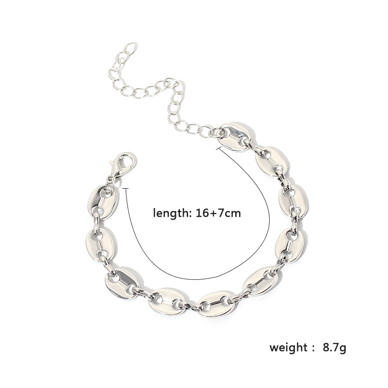 Mode Cochon Nez Chaîne Bouton Bracelet Collier Ensembles Pour Femmes Chaîne De La Clavicule Bijoux Sauvages Nihaojewelry display picture 18