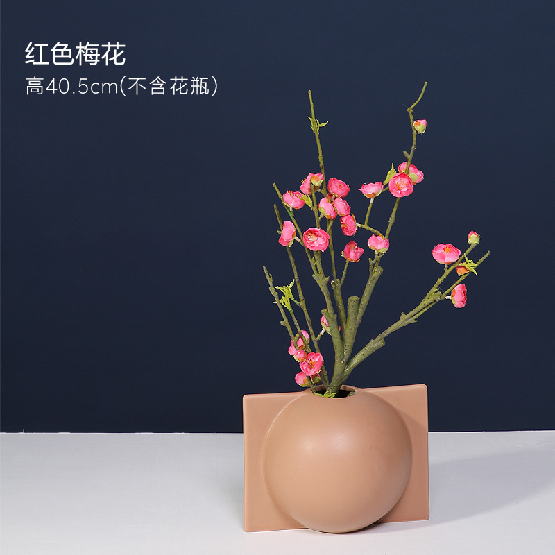 Nordic simple forma del molde florero de cerámica decoración color creativo artesanías diseñador decoración suave