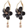 Earrings flower-shaped, acrylic resin, Japanese and Korean, new collection, flowered