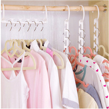 五孔多功能神奇魔术晾衣架挂钩旋转分类整理节省空间收纳衣柜衣挂