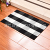 Hot -selling carpet black and white grid woven floor cushion presentation carpet living room into the door pad kitchen floor mat