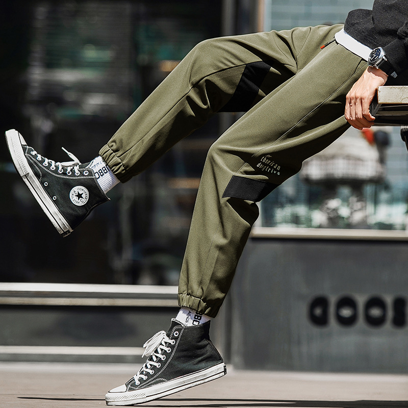 Customizable Men's Sports pants Easy Casual pants Beam feet ins leisure time sweatpants  motion Easy Haren Ninth pants