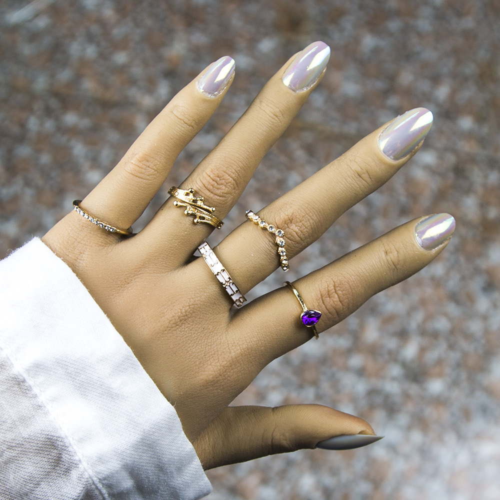 5g Weight Artificial Gemstones Inlay Material Rings Classification 1 Set Quantity Daily Occasion Alloy Material Geometric Pattern Women's Gender Inlay Design Simple Style Style Simple Style Geometric Alloy Inlay Artificial Gemstones Women's Rings 11