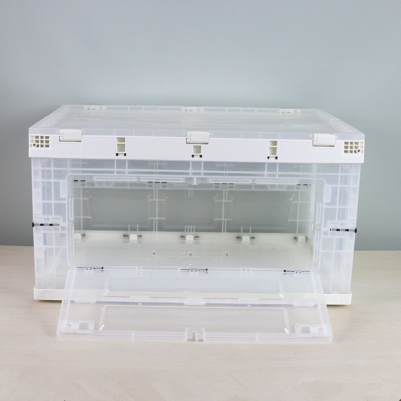 倉庫ソースプラスチック折りたたみ収納ボックス回転ボックス大型ドア付き車載収納ボックス整理ボックスプラスチック透明