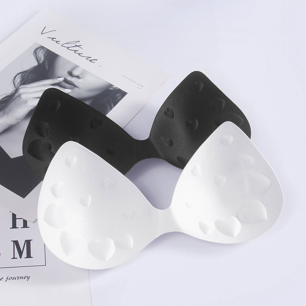 3D нечувствительная Высококачественная нагрудная чашка из губки высокой плотности, дышащая сетчатая чашка в форме сердца