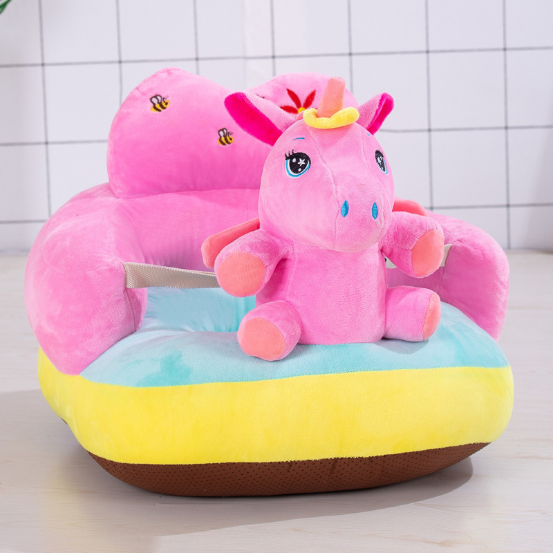 Al por mayor de los niños pequeño sofá asiento de dibujos animados bebé aprendizaje Silla de peluche de juguete bebé asiento de seguridad regalo de cumpleaños