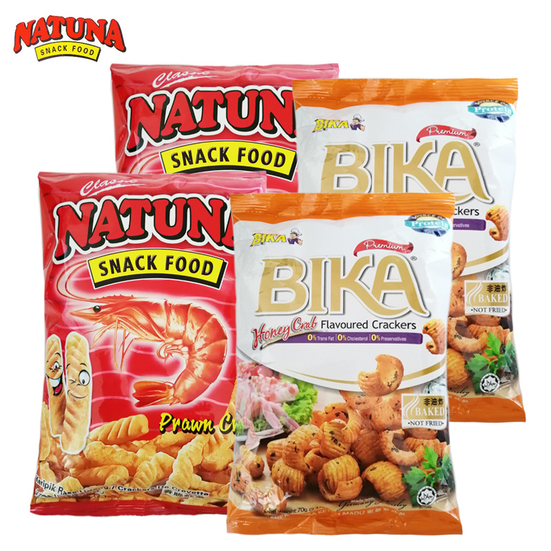 【包邮】马来西亚进口 薯片 虾条 蜜糖蟹味酥 零食休闲食品