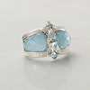 Blue stone inlay, ring suitable for men and women, ebay, European style, wish, wholesale