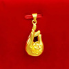 Bronze gold plating lotus Buddha hand roll electroplated imitation gold jewelry physical e -commerce goods source ladies pendant