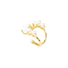 Design fashionable metal ring from pearl, European style, simple and elegant design