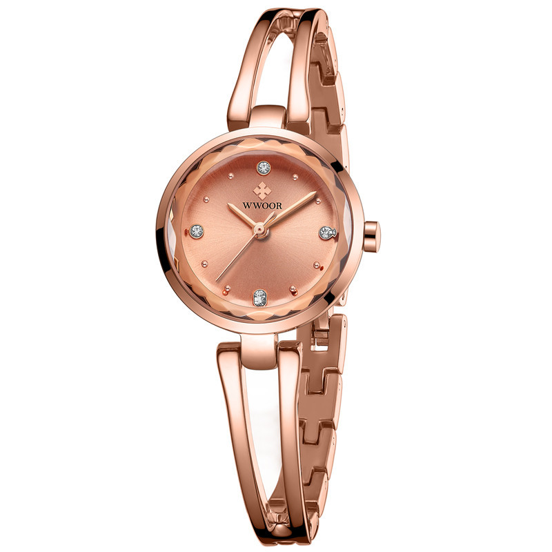 WWOOR sosteniendo amor nuevo reloj de cuarzo casual de mujer impermeable moda rhinestone estudiante moda tazón reloj 8866