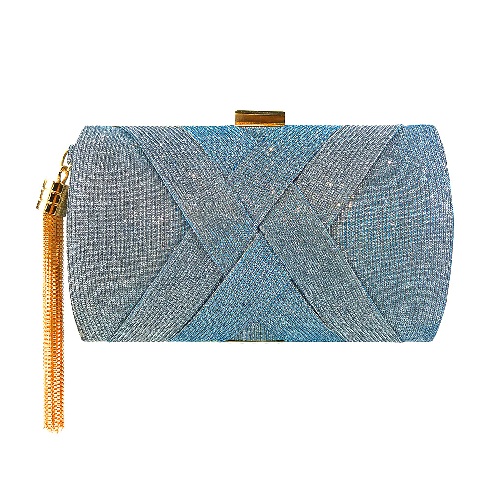 Fashion Style Satin Solid Color Tassel Square Evening Bags