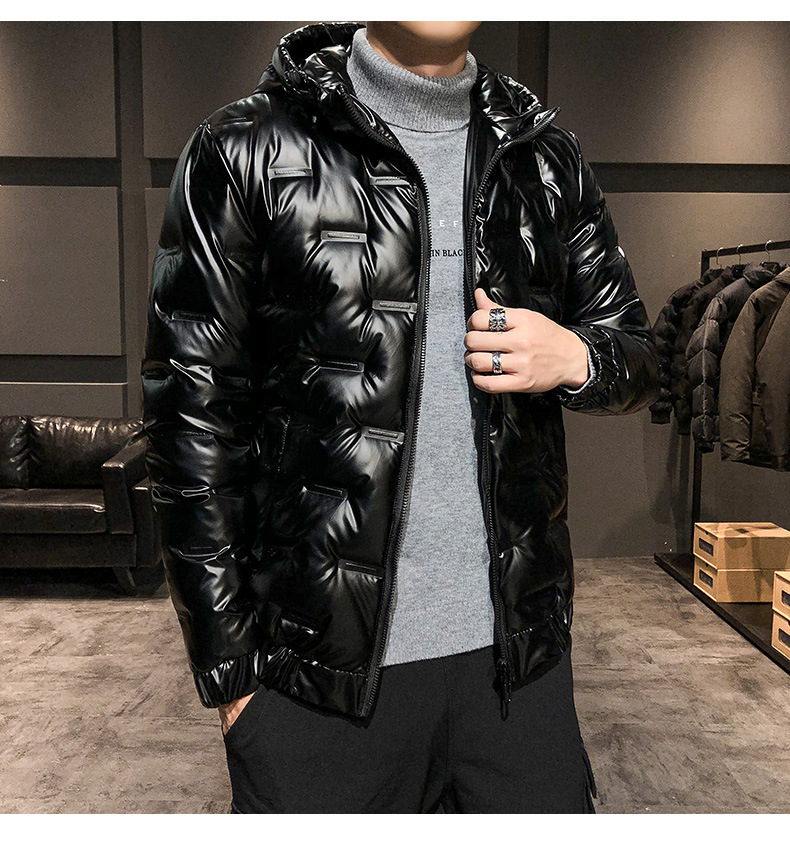 2023 New Trendy Bright Face da uomo in piumino edizione coreana leggero e slim fit cappotto invernale per ragazzi_voghion.com