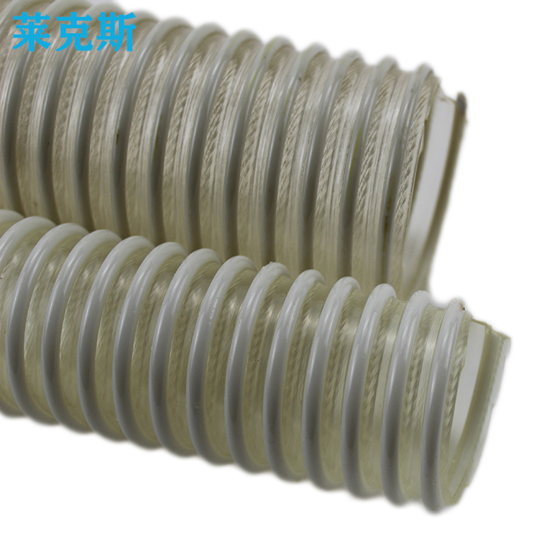 供应PVC塑料软管 物料输送软管 塑料加强筋软管 PVC塑筋增强软管