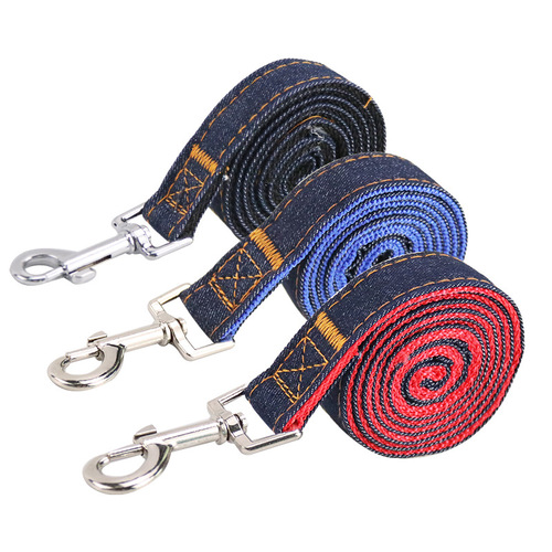 Factory direct supply of cowboy pet dog leash, sewing cloth thickened wear-resistant harness, dog leash and traction rope wholesale