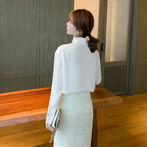 衬衫女新款2020年春季长袖上衣韩版流行女装时尚百搭衬衣潮打底衫