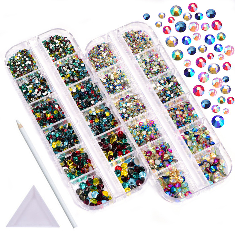 平底钻12格盒装混色装 (5)