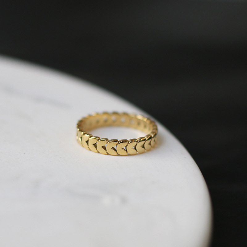 304 Stainless Steel Material PVD Coated Real Gold Plated 18K Gold Grain 304 Stainless Steel Fashion Waterproof Non Tarnish