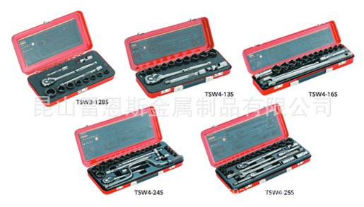 日本TRUSCO套筒扳手套件(12角型)TSW3-12BS/TSW4-13S/TSW4-16S
