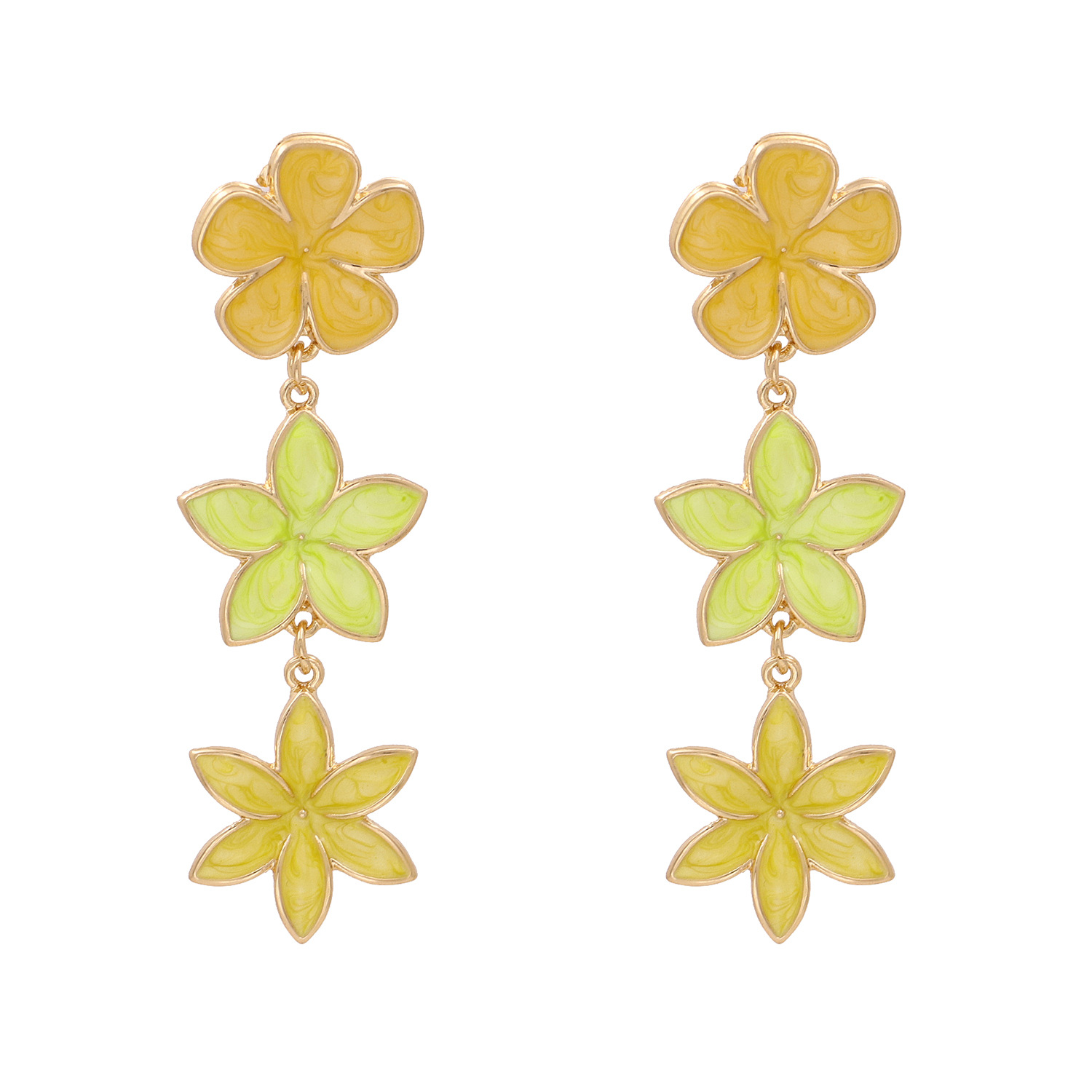 Bohème Ethnique Vent Couleur Fleur Boucles D&#39;oreilles Alliage Goutte D&#39;eau Oreille Bijoux Fleur Goutte Huile Boucles D&#39;oreilles En Gros Nihaojewelry display picture 22