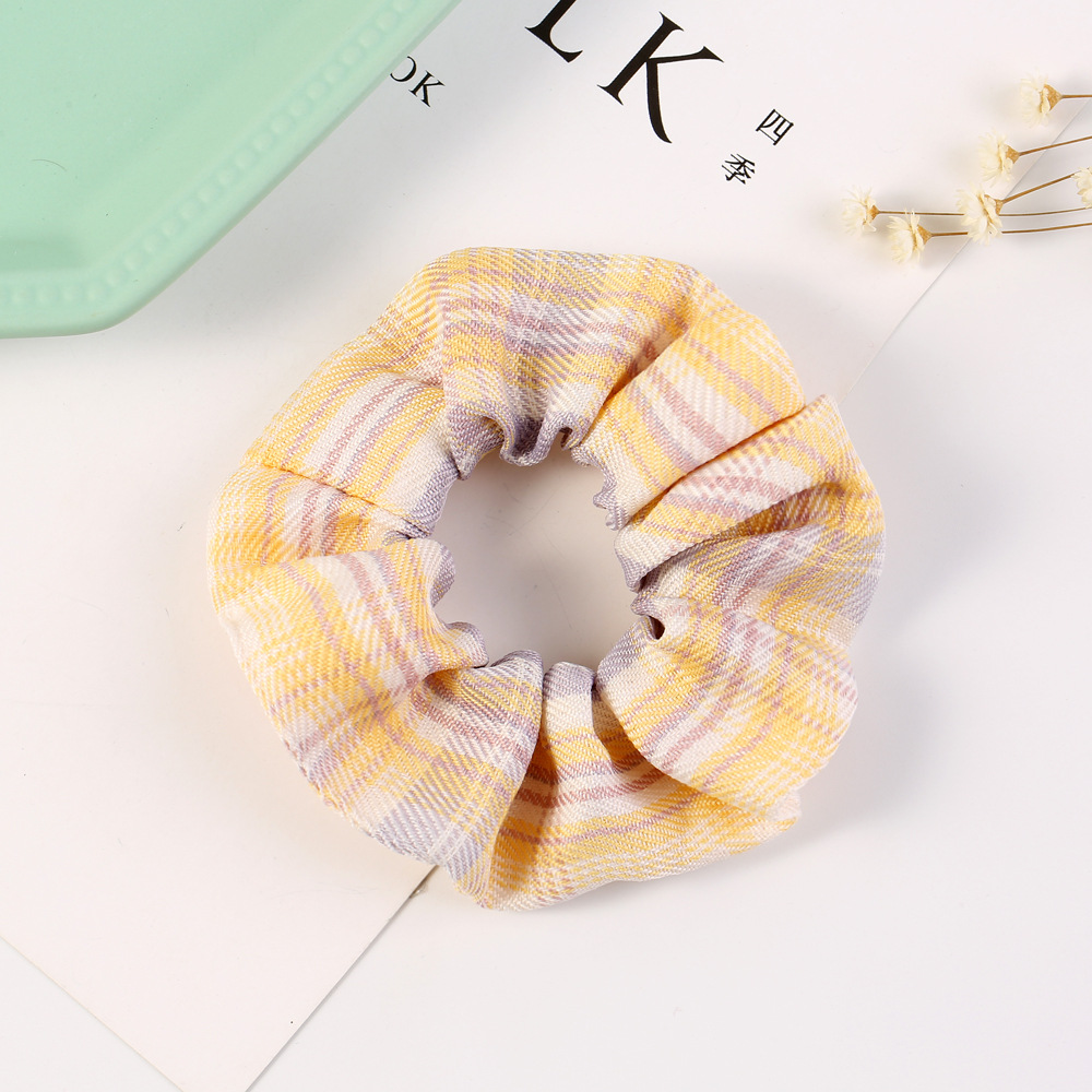 Hot Style Plaid New Fashion Hair Scrunchies  Wholesale display picture 8