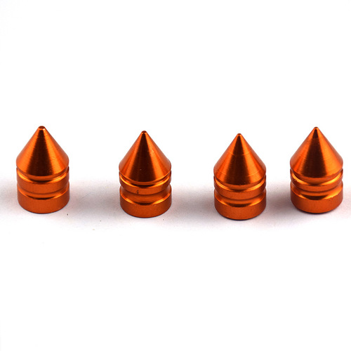 Car and Motorcycle Parts: Conical and Tower Aluminum Valve Caps, Colorful Valve Stem Covers, Pointed Valve Caps
