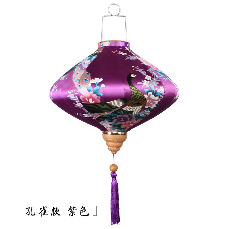 Chinese flashlight, festive Japanese lamp, peacock