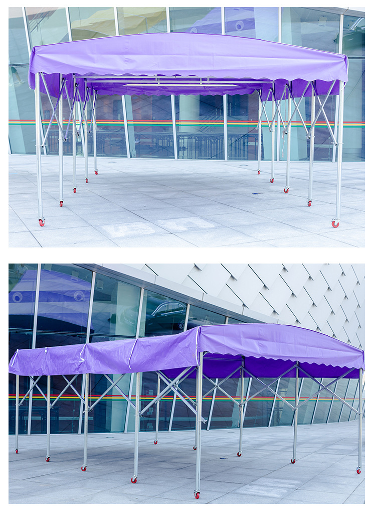 Mobile Sliding Tent, Movable Canopy Tent, Large Outdoor Carport, Awning, Retractable Food Stall, Sunshade, Foldableing Custom-Made